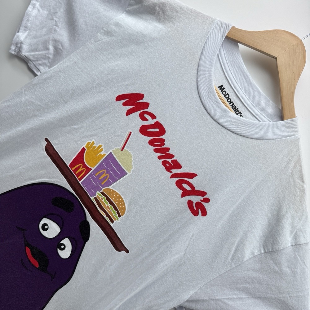 McDonald's Grimace Graphic L T-shirt New 100% Cotton Fast Food Streetwear Tee